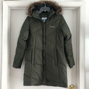Columbia green puffer jacket